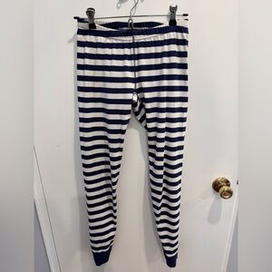 Hanna Andersson Navy and White Striped Pants